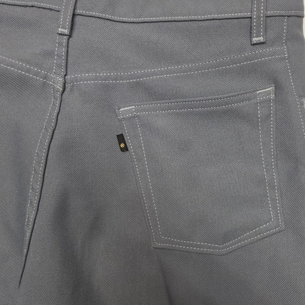 Levis 517 Sta-Prest Bootcut Trousers Mens W36 L30 Grey Polyester 517-0703 - Picture 9 of 11